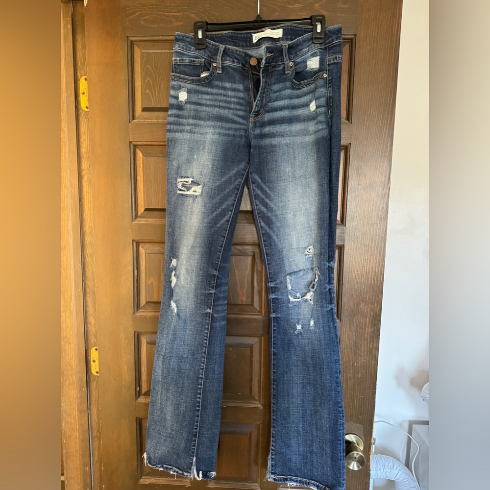 BKE Peyton distressed Dark Wash Bootcut Jeans